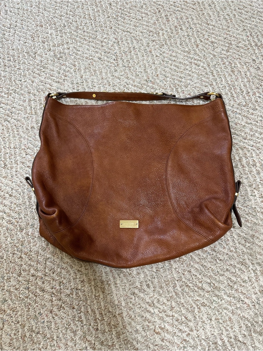 Brahmin Eva Hobo Bag Pebbles Leather Slouchy Brown